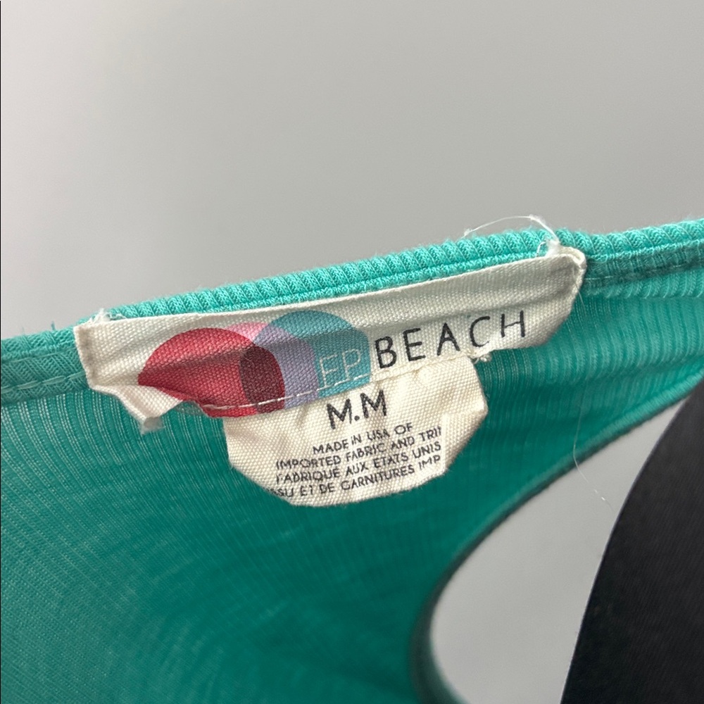 Free People Beach One Shoulder Aqua Maxi Dress Open Back Bodycon Resort size M - Picture 7 of 7
